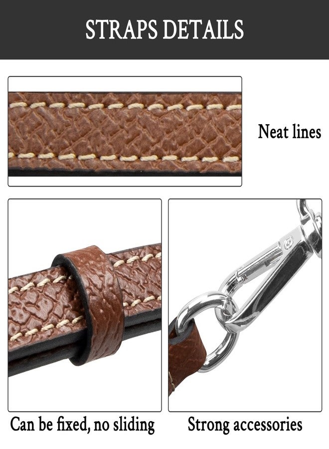 SOPROM Crossbody Strap for Longchamp Pouch with Handle Mini Bag Adjustable Conversion Replacement Kit for Long Champ(Width:11mm,Color:Brown&Silver) - Image 5